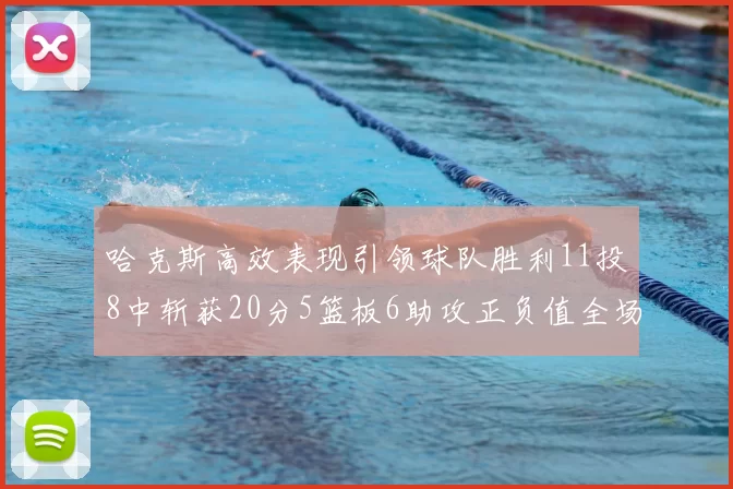 哈克斯高效表现引领球队胜利11投8中斩获20分5篮板6助攻正负值全场最佳
