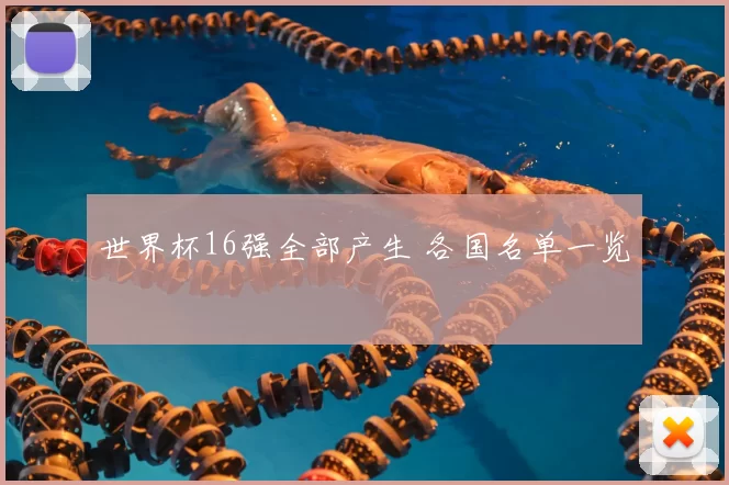世界杯16强全部产生 各国名单一览
